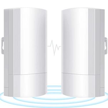 Imagem de Wireless Bridge Set 900 Mpbs 5,8 G WiFi Point to Point Long Range up to 2-3 KM CPE200 with 12 dBi High-Gain Antenna, 24 V PoE Power, IP65 Waterproof, 2-Pack