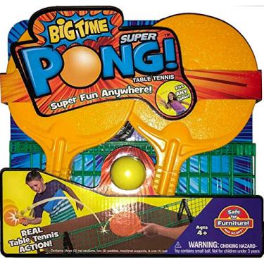 Imagem de Big Time Super Pong Complete Portable Table Tennis Set - Includes Ping Pong Paddles, Ball, and Net - Easy Set Up
