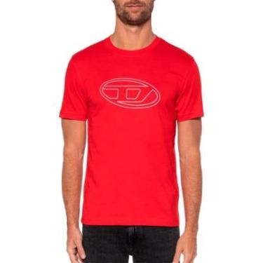 Imagem de Camiseta Diesel Masculina T-Diegor-E9 Outline Vermelha-Masculino