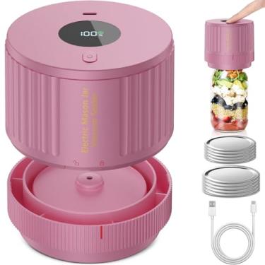 Imagem de LOVE MOMENT Kit de selador a vácuo elétrico Mason Jar para boca larga e boca regular - rosa