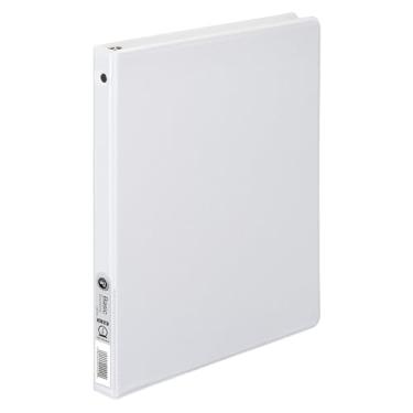 Imagem de Wilson Jones Fichário de 3 anéis de 1,27 cm, fichário com anel redondo, tamanho carta, básico, série 362, personalizável, branco (W362-13WV)