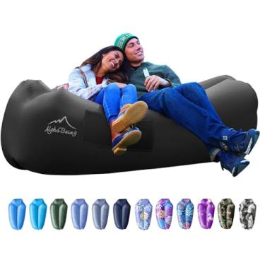 Imagem de AlphaBeing Acessórios de cadeira de praia para espreguiçadeira inflável, sofá de ar, sofá inflável para acampamento, quintal, à beira do lago com sacos de compressão, presentes ideais para adultos ao