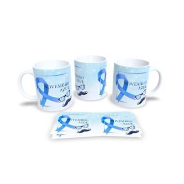 Imagem de Canecas Branca de Porcelana Personalizadas Novembro Azul (Mod.9)