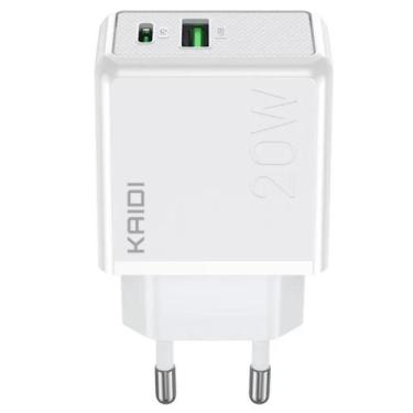 Imagem de Carregador USB-C+USB PD QC 20W KD-670 Kaidi