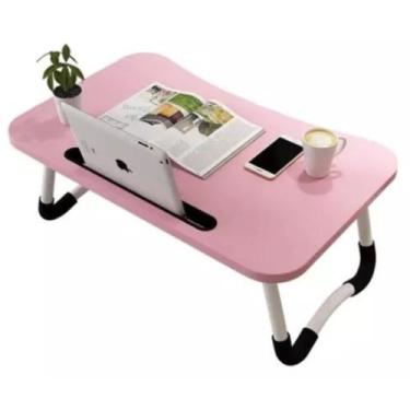 Imagem de Mesa Portátil Para Laptop Rosa Com Porta Copo Dobrável Colo - Yeet
