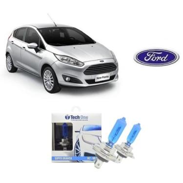 Imagem de Par de Lampadas Halogenas Super Branca para Farol Baixo H7 para Ford N