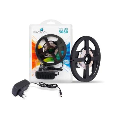 Imagem de Kit Fita 5050 12V 14.4W/M Rolo De 5 Metros IP20 Gaya