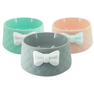 Imagem de Comedouro Pet com Gravata Cores Sortidas 18,5cm - Aliança