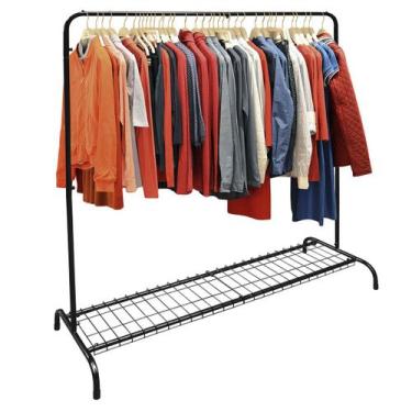 Imagem de Arara Cabideiro Sapateira Suporte de Roupa Ferro Provador - Utility, P