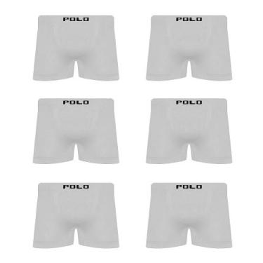 Imagem de Kit 6 Cueca Polo Star Boxer Box Masculina Branco, G, Branco