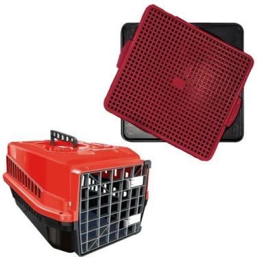 Imagem de Kit Caixa Transporte Animais N4 E Tapete Higienico Sanidog - MecPet