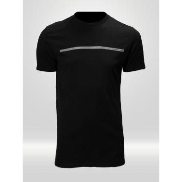 Imagem de Camiseta Masculina Manga Curta Palito Calvin Klein Jeans Preta-Masculino