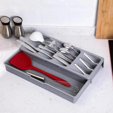 Imagem de Expandível Talheres Gaveta Organizador, utensílio de talheres, talhere