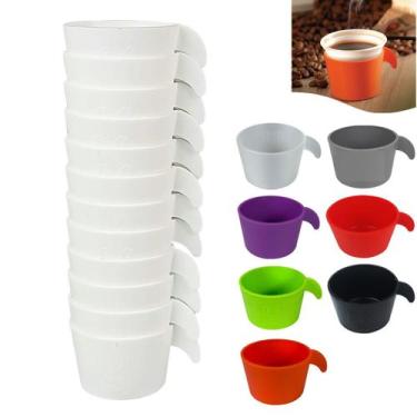 Imagem de Conjunto Copete 12 Porta Copos Descartável Cantinho Do Café Chá Em Plá
