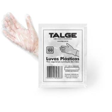 Imagem de Luva Plástica Descartável Tam. Único Higiene 100 Und - TALGE