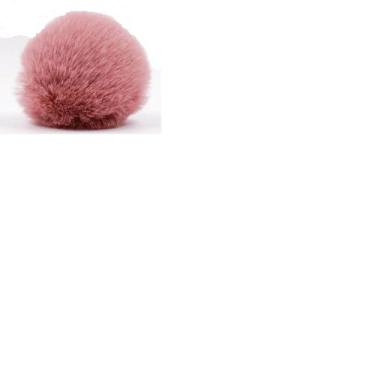 Imagem de Pompom pelúcia de bolinha 80mm em poliester - Artesanato, Rose