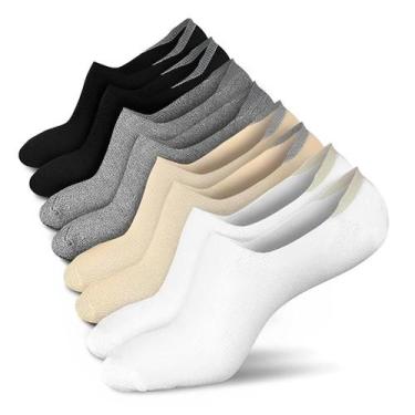 Imagem de Kit 12 Pares Meia Sapatilha Invisível Unissex Atacado Cores - GOD TALE