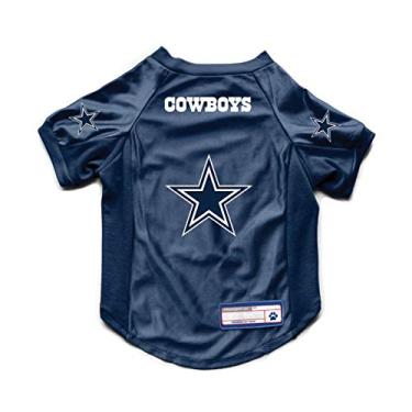 Imagem de Littlearth Camiseta elástica NFL Dallas Cowboys para animais de estimação, cor do time, média