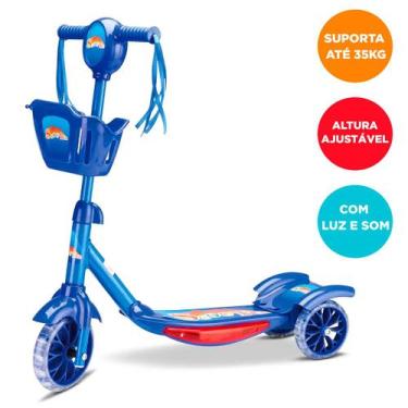 Imagem de Patinete Infantil Com 3 Rodas Musical Luzes Led Premium - Unitoys