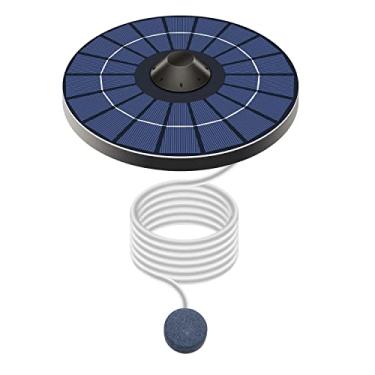 Imagem de Lewisia Aerador solar flutuante para lagoa 2,5 W, bateria de bomba de ar alimentada por energia solar com mangueiras de ar e bolhas de oxigenador de bolhas para lagos