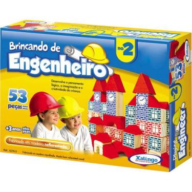 Imagem de Blocos de Montar 53 Peças Brincando de Engenheiro nº2 5276.5 Xalingo