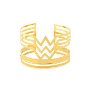 Imagem de Bracelete Mulher Maravilha Revestido em Ouro - VL ACCESSOIRES