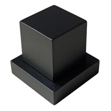 Imagem de Acabamento Quadrado Registro Volante Metal Preto Base Docol - Montelar