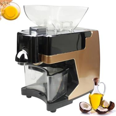 Imagem de Prensa de óleo automática doméstica, prensa de óleo quente e frio de aço inoxidável, extrator de prensa de óleo automática comercial para sementes de linho, amendoim, gergelim, colza, coco e girassol