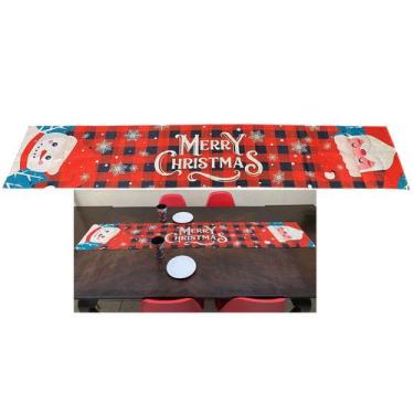 Imagem de Caminho de Mesa Toalha Natal Natalino Passadeira Trilho Decoraçao Mesa