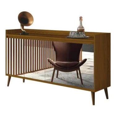 Imagem de Buffet delux delta classico com espelho 3 portas freijó - Village Móve