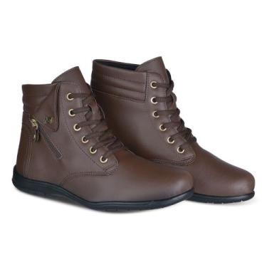 Imagem de Bota Polo Prince by New Step Sola Baixa Sem Salto, Marrom, 37