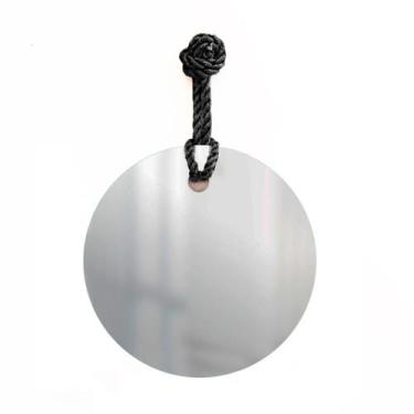 Imagem de Espelho Decorativo Tie Alça Naval Preta 50 cm Redondo - e2g Design 