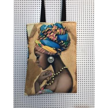 Imagem de Bolsa sacola criativa Africa photo art estilo ecobag com duas imagens 