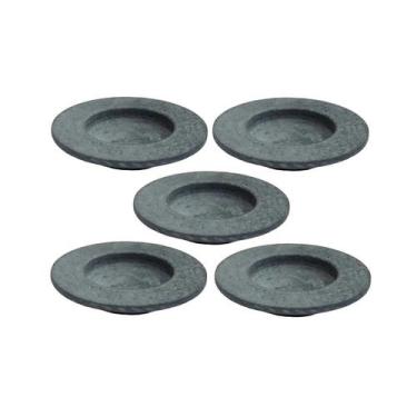 Imagem de Kit 5 Pratos Risoto Massa Chapéu Invertido Pedra Sabão 22Cm. - Industr