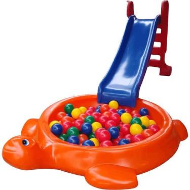 Imagem de Kit Ecorrega Médio 3 Degraus+Tartaruga Piscina Grande+100 Bolinhas col