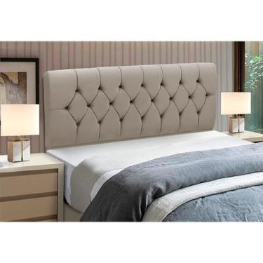 Imagem de Cabeceira Cama Box Estofada Madeira Queen Size Madri - D'Julia, Capucc
