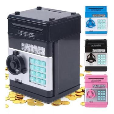 Imagem de Cofre Cofrinho Eletrônico Infantil com Luzes e Sons Entrada Automática