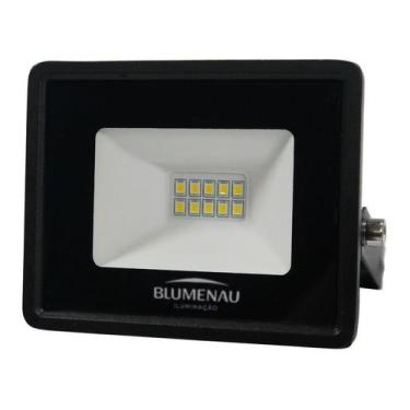 Imagem de Refletor Blumenau LED Tech 10W Preto Bivolt, 3000 K - Branco Quente