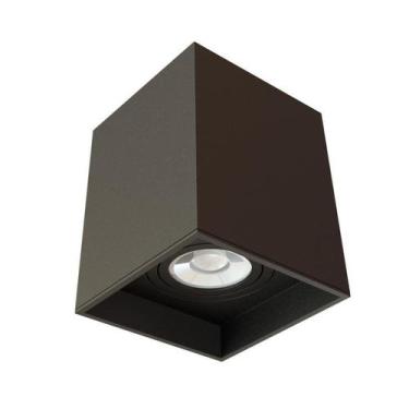 Imagem de Plafon Spot Sobrepor Box PAR20 Moon E27 Quadrado Preto