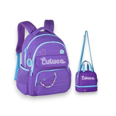 Imagem de Kit Mochila de Costas  e Lancheira Escolar Luluca Infantil Juvenil Clio-Feminino