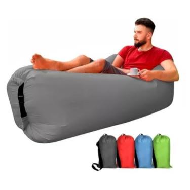 Imagem de Genérico Colchão Inflável de Ar Portátil Prático, Sofá, Piscina, Praia, Camping (Rosa, 185 cm x 75 cm x 50 cm)