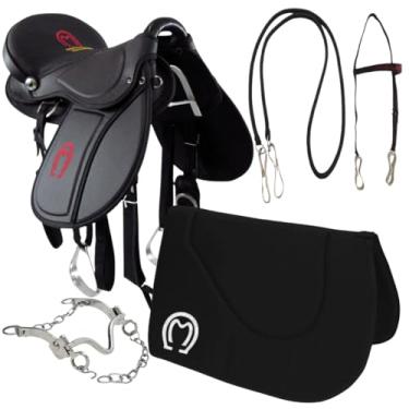 Imagem de Sela para Cavalo Mangalarga + Kit Completo Pronta para Uso (Preto)