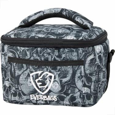 Imagem de Bolsa Térmica Fitness Lancheira Marmita Portátil Talheres Passeio Academia Treino Garrafa Grande