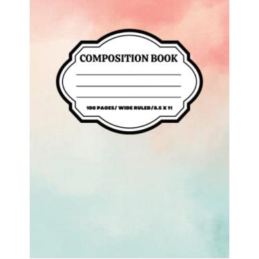Imagem de Graphique Paperback Interior Journal | Write The Vision Calming Watercolor Design | Notebook | Diary | Lists | Record Month and Date | Great Gift | 100 Ruled Pages | 8.5” x 11”