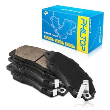 Imagem de PHILTOP Conjunto de pastilhas de freio a disco de cerâmica frontal compatível com Accord, CR-V, Integra, Prelude, Odyssey, Legend, CL, TL, RL, NSX, Vigor, Prelude, Oasis, Integra, com ferragens, 4
