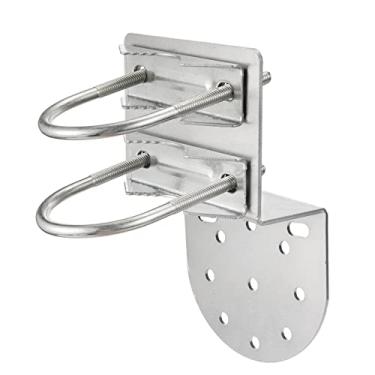 Imagem de Bingfu Antena externa atualizada, suporte fixo, suporte anticorrosão, kit de braçadeira de mandíbula em U para TV CB Rádio amador Yagi Painel WiFi Antena externa 4G 5G Tubo de antena de fibra de vidro