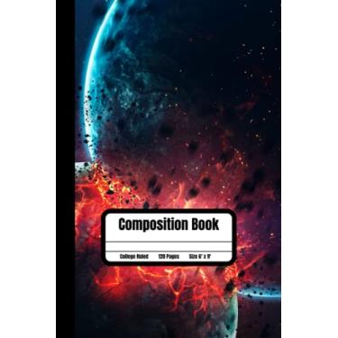 Imagem de Space Planet Composition Notebooks: Journal Notebook Diary with Lined Paper, Kraft Cover Writing Diary Subject Notebooks for Travelers, School and Office, Composition Books, College Ruled Paper