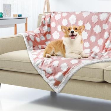 Imagem de Due Felice Cobertor de cachorro para cães pequenos, médios e grandes, cobertores de lã para gatos internos, lavável e fofo, cobertor para cama de animal de estimação, móveis, capa protetora de sofá