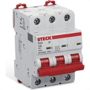 Imagem de Disjuntor Steck Din Tripolar100A Sd3 C Sdd3C100
