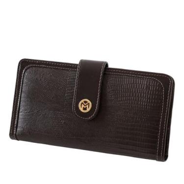 Imagem de Carteira Feminina Grande Com Espelho Couro Legítimo RG 100 - Couro50, 